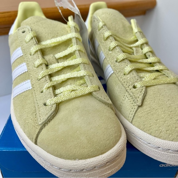 NWT Adidas Campus 80s Light yellow - green and white Sneakers leather - Picture 9 of 16